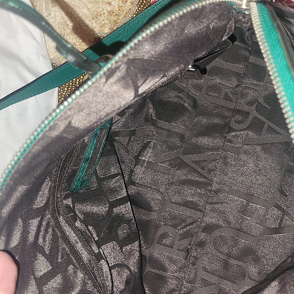 FURLA  Green Crocodile Embossed Leather Cross Body - Picture 7 of 8